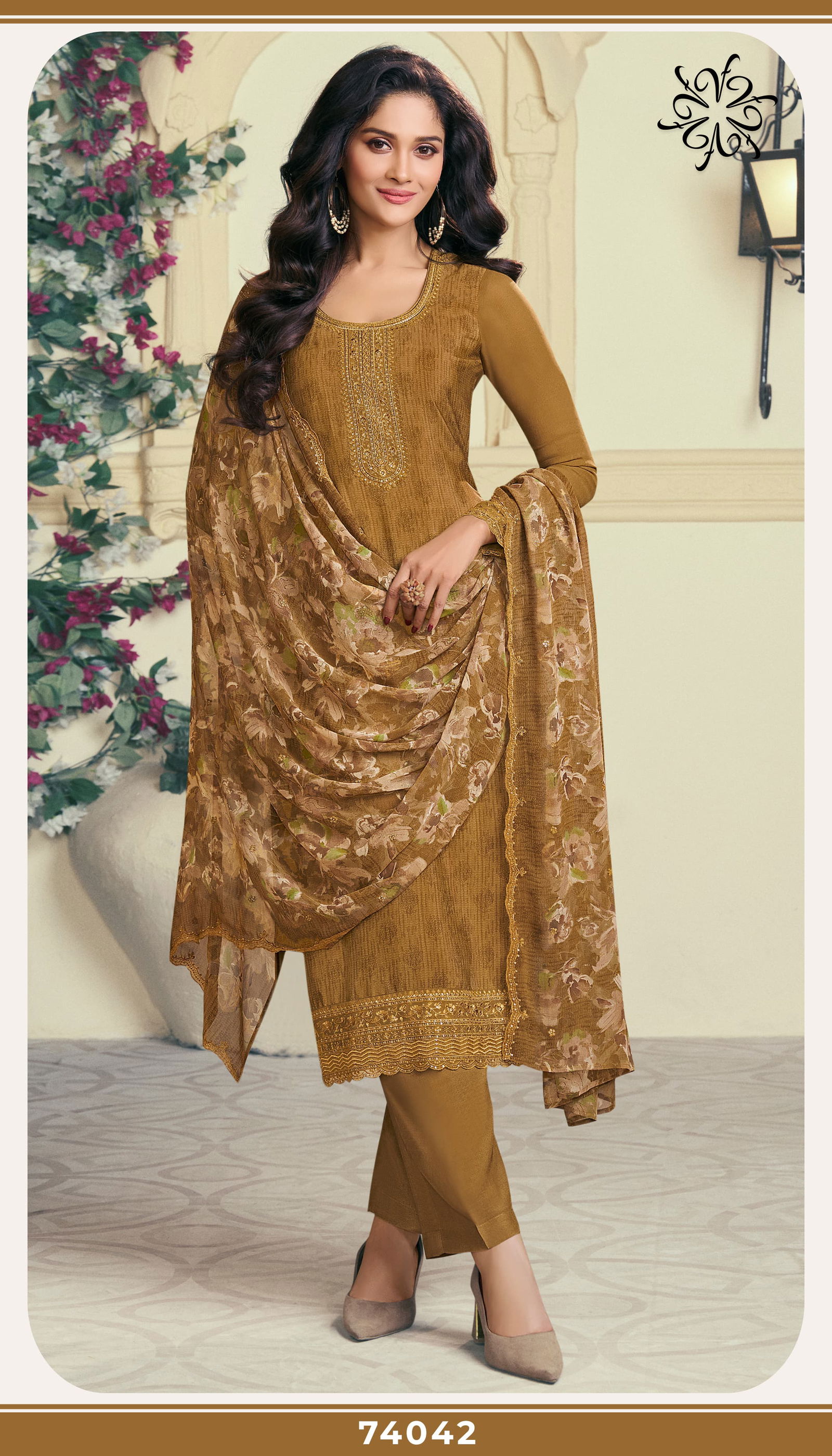 Silkina Royal Crepe 47 By Vinay Embroidery Designer Salwar Kameez Online Wholesale